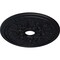 Ekena Millwork Rose and Ribbon Ceiling Medallion (Fits Canopies up to 4"), 23 5/8"OD x 4"ID x 1 1/2"P, Steel Gray CM23ROSGS - alternate 2